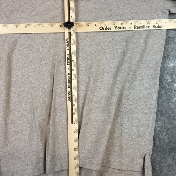 GAP Quarter Zip Pullover L Mens Sweater Gray Heathered Casual Long Sleeve Cotton - Picture 9 of 10